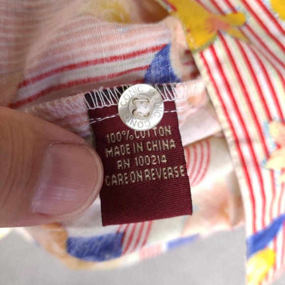 Conic Hawaiian Shirt Mens XXL Colorful Floral Button Down Camp Short Sleeve - Picture 13 of 14